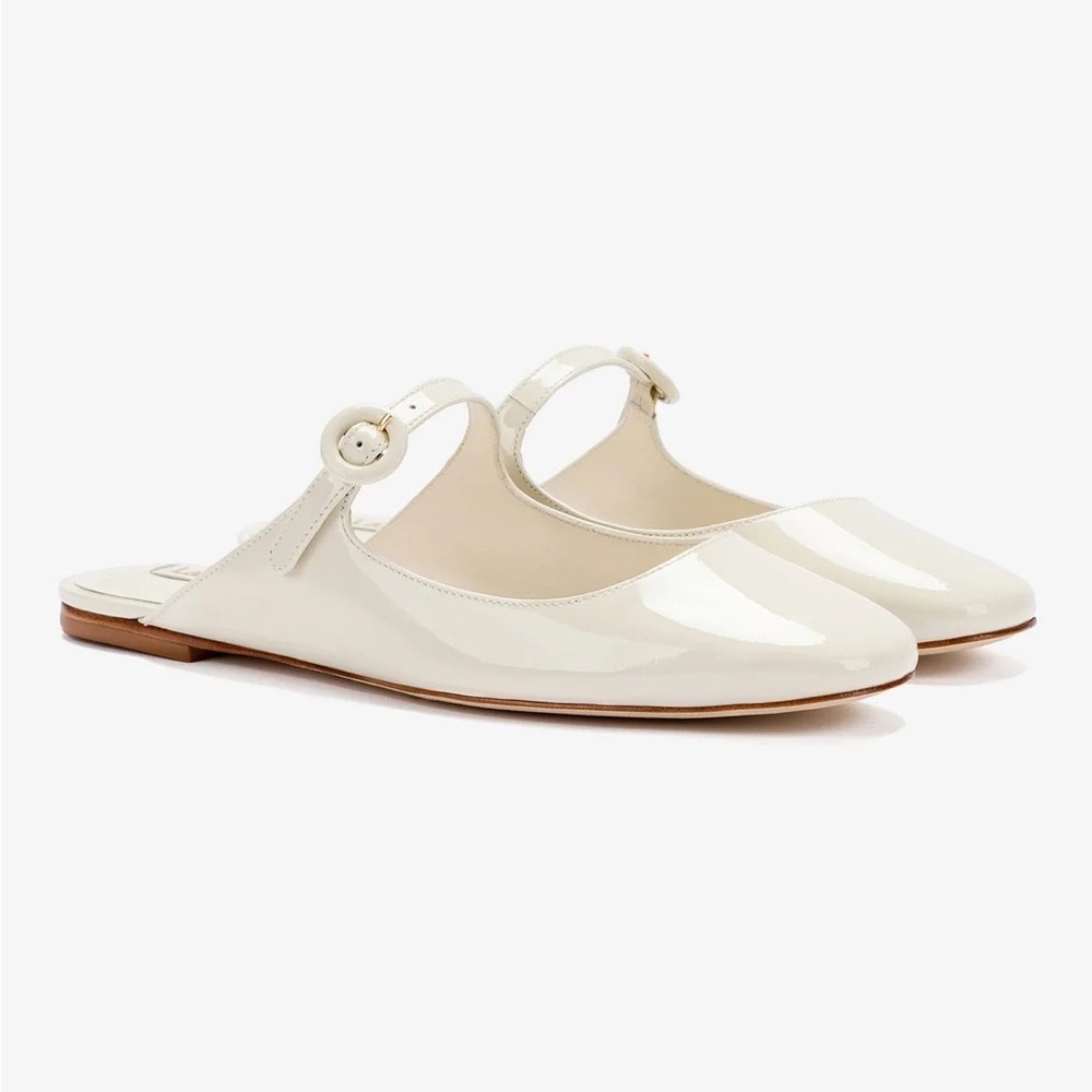 LARROUDÉ Blair Leather Mules - Ivory